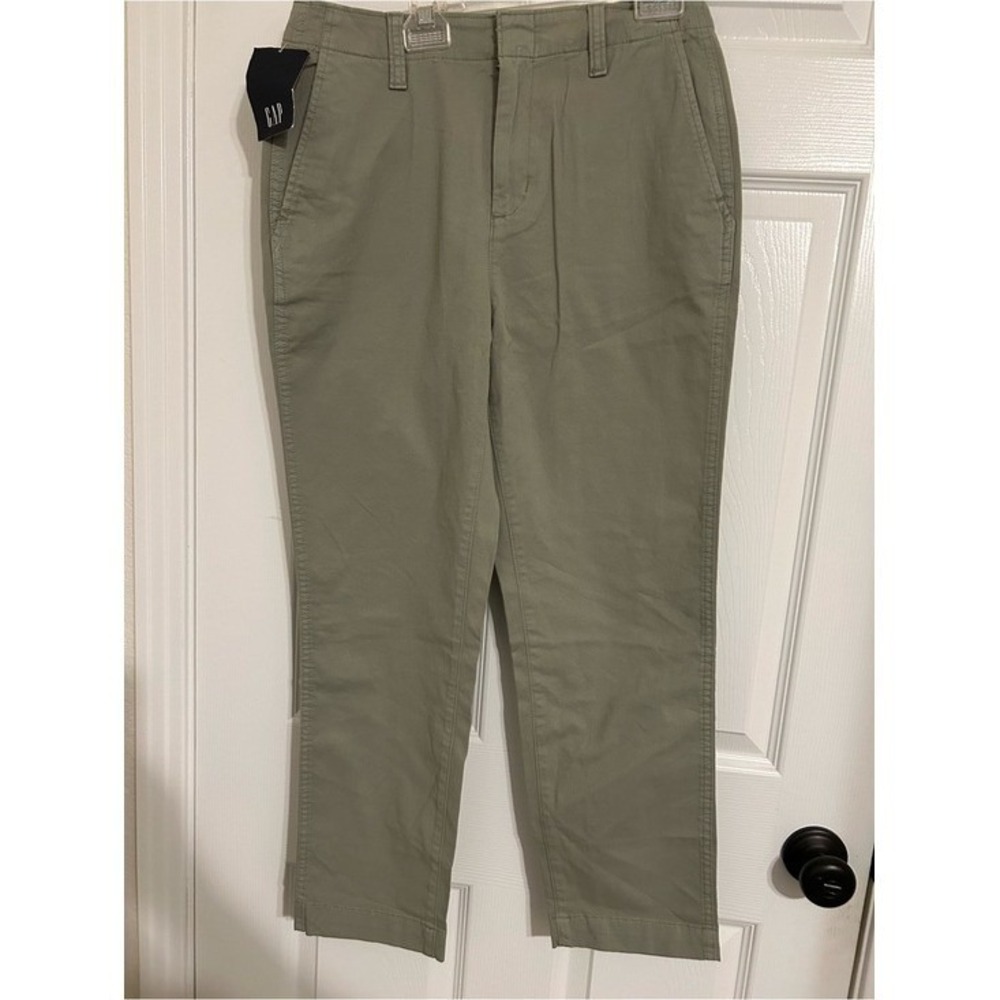 Gap Womens Slim Ankle Pant Olive Green Chino Trousers Size 6‎ NWT 1868327